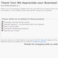 Checkout Success Page
