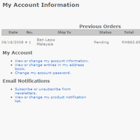My Account Information Page